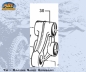 Preview: Trapez Umlenkung mod 2005 bis 2007 mit Lager , #73016.05