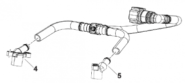 Halter und Anschluß Einspritzdüse 2T rechts, # 001067