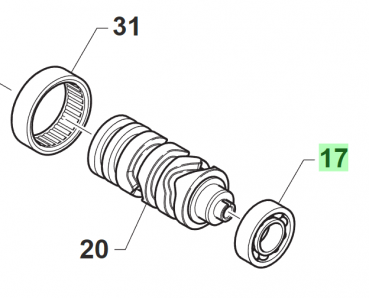 Kugellager Schaltwalze 4T 6 Gang, # 03012.1`