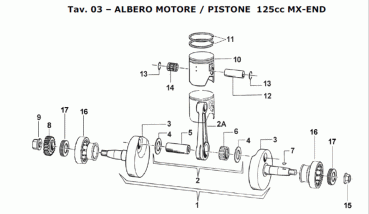 Lager KW 125/144 mod 2015 , # 03029`