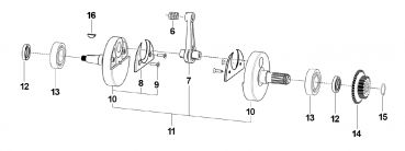 Kurbelwellenlager 250/300 2T Fi ab 2019, # 03037,