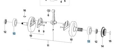 Kugellager, KW 250/300 2TFi .# 03051`