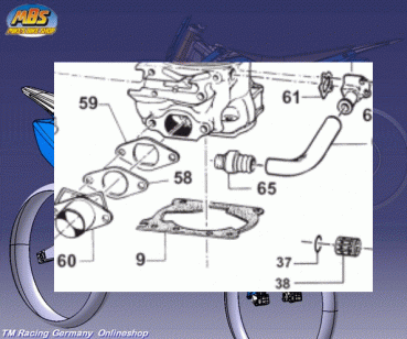 Zylinderfußdichtung 0.3mm mod 1990 - 2004, # 05501`