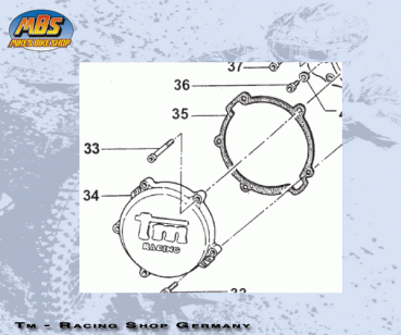 Dichtung Kupplungsdeckel 125cc modell  01/05. # 05518`