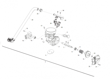 Drosselklappengehäuse kpl , D41, my 22, # 08075.