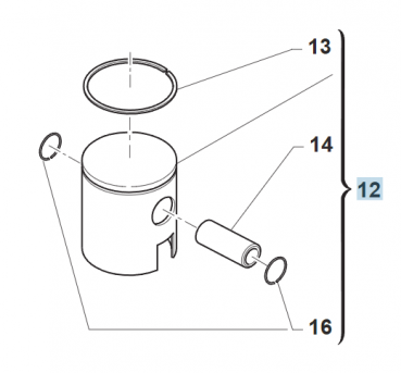 Kolbenkit  D.51,95  112cc cpl, # 10027.95`