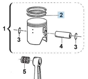 Kolbenring 144cc, # 11065`