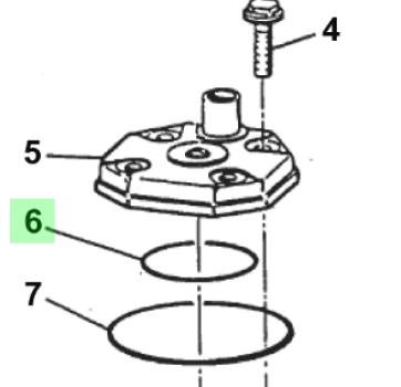 O Ring Zylinderkopf 85cc  VITON. # 12005.1`