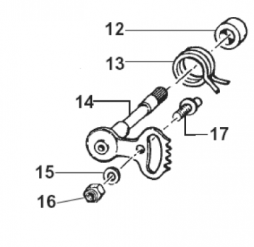 Rückholfeder Schaltwelle, # 16009`