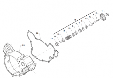 Druckfeder Fliehkraftsteuerung Auslass, # 16056;