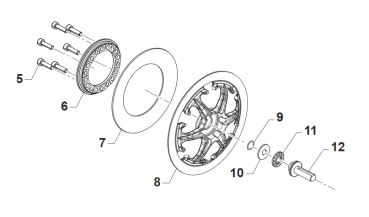 Tellerfeder open clutch F3, # 16082`