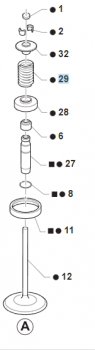 Ventilfeder zweiteilig, Einlass, SMK , # 16259`