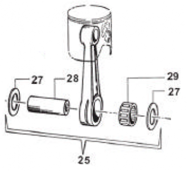 Pleuelkit  #18069  22/125 CC M.93/07. Artikel ist ersetzt durch # 18067`
