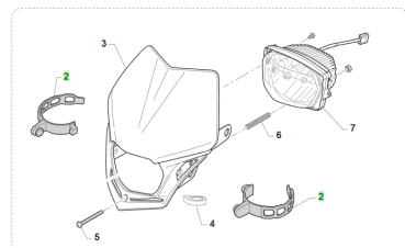 Haltegummi Lichtmaske ab Modell  2009. # 21126.09. ersetzt durch # 67220.7`