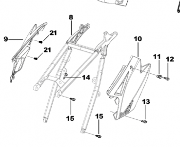 Distanzgummi Seitenteil rechts , # 21127, wird ersetzt durch # 21139`