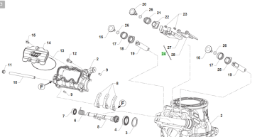 Auslass-Schieber 125 2T 2025 type B (22089B+2209B). # 22095B`