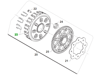 Kupplungskorb 250/300 4T. # 25009`