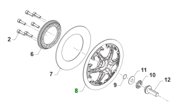 Federteller Kupplung open clutch F1. # 25020`