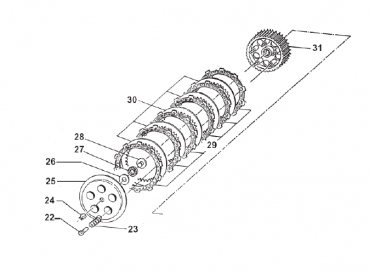 Kupplungsnabe Kit 125cc. # 25099.1´