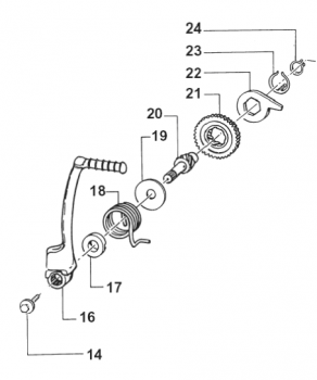 Distanzbuchse Kickstarterwelle, # 26005`