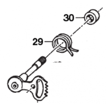 Distanzbuchse für Feder Schaltwelle. # 26006`