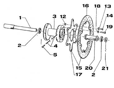 Buchse Vorderrad 17mm , # 26102`
