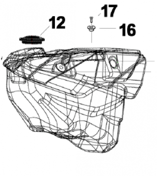 Buchse Sitzbank - Tank mod  2015, # 26154`