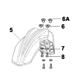 Buchse für Kotflügel vorne, # 26157`
