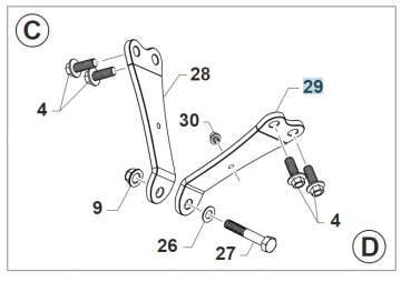 Motorhalterung links, 300 2T, # 26184`