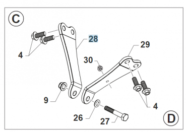 Motorhalterung DX/SX 125 2T. # 26193`