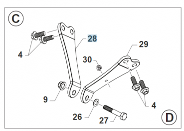 Motorhalterung DX/SX 125 2T, # 26193`