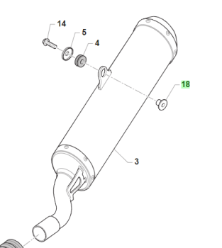 Buchse Schalldaempfer HGS ab 22,  # 26196´