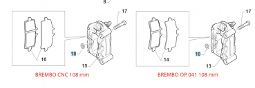 Distanzscheibe Bremssattel vorne radial , # 26263`