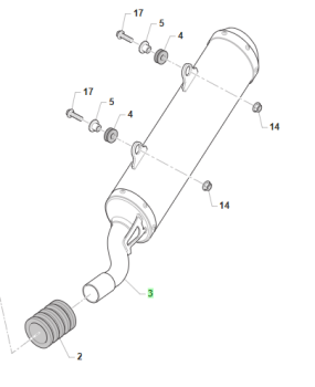 Schalldämpfer 125/144 END mod. 2008 bis 2014. # 27069.08`