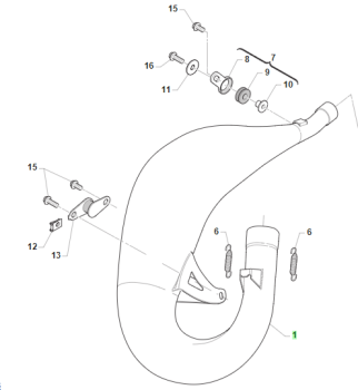 Auspuff 125/144cc END E3. # 27136`