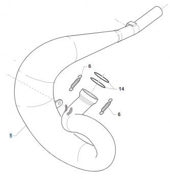 Auspuff 250/300 MX HGS MY22-, # 27218;