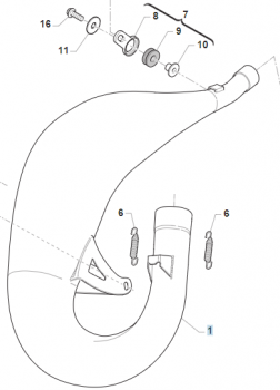 Auspuff 125/144 MX 2022  SC. (D.26), # 27227`