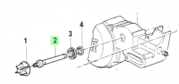 Wasserpumpenwelle 125/250/300. # 28002`