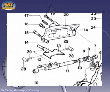 Führungsstift für Auslaßschieber  M.90/96