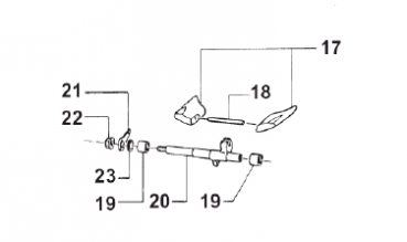Hebel für Auslass-Steuerung mod 80/125 1999 bis 2006. # 28039`