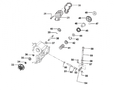 Hebel für Auslass-Steuerung mod 80/125 1999 bis 2006 motorseitig, # 28043`