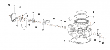 Shaft, Welle,  Power valve, # 28256`