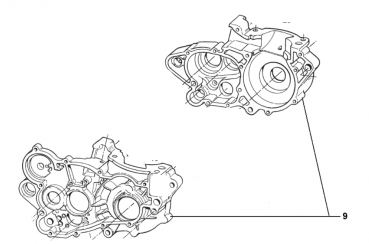 Motorgehäuse 250 2T, mod 2009 bis 2014, # 30280.09,