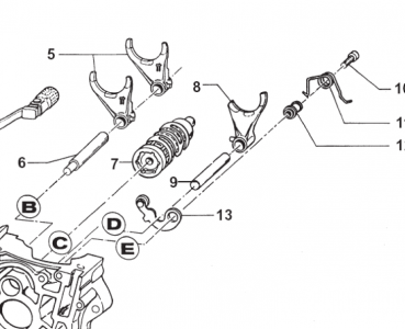 Schaltwalze 125cc MX/E 99/05. # 33000.99`