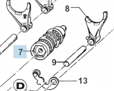 Schaltwalze.125 MX M09 CPL, # 33003;