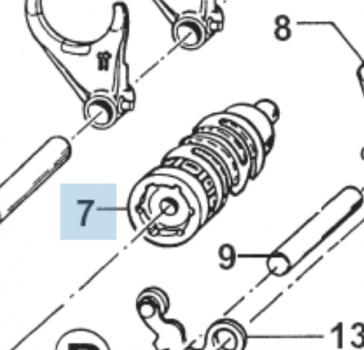 Schaltwalze INTEGR. 5M CPL 125/144 5 M.CPL/F26476+STOPPER, # 33005,