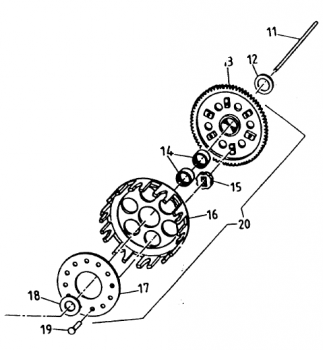 Druckstange Kupplung  125 M. 97/98, # 35039;