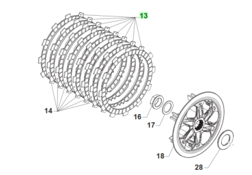 Reibscheibe Kupplung Conduttore D.131.4 - d.110.6 - s.2. # 35080`