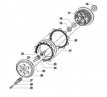 Stahlscheibe Kupplung, 1,8 mm,  # 35250`