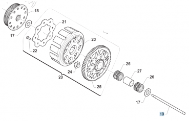 Druckstange Kupplung 4T 192mm, # 35290`